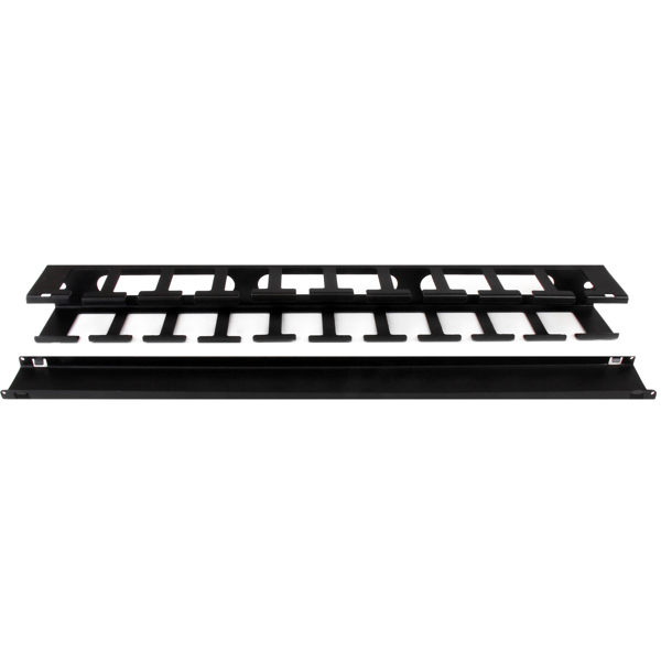 StarTech.com 1U Horizontal Finger Duct Cable Management Panel with Cover - Kabelführungsplatte für Schaltschrank - 1U - 48,3 cm (19") (CMDUCT1UX) - CMDUCT1UX