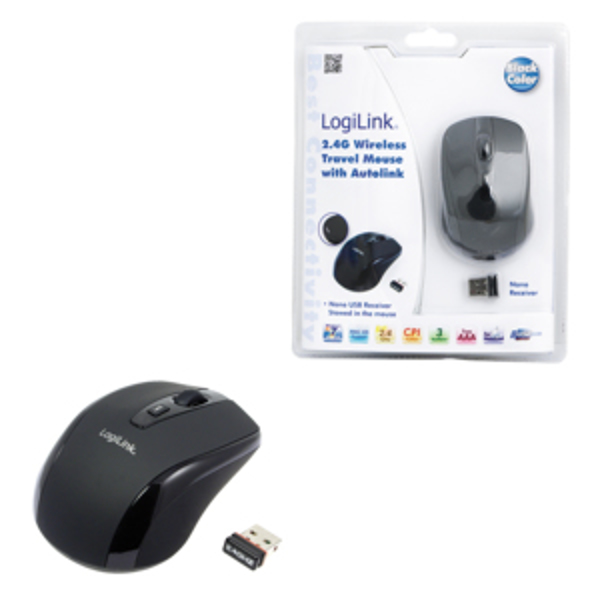 LogiLink Mouse Optical Wireless 2,4 GHz Mini - ID0031