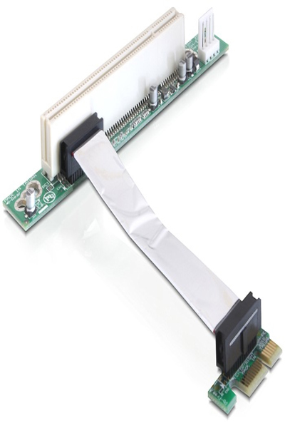 Delock Riser-kort PCI Express x1 > PCI 32-bitars 5 V med flexibel kabel - 41856