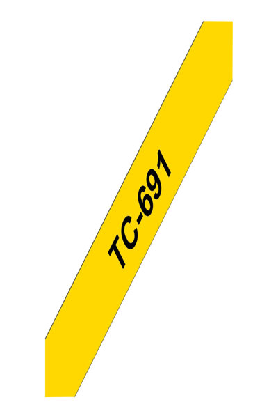 Brother Noir, jaune - Rouleau (0,9 cm x 8 m) 1 cassette(s) ruban laminé