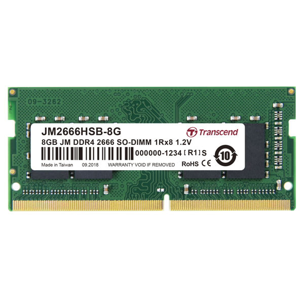 Transcend JetRAM - DDR4 - 8 GB - SO DIMM 260-PIN - JM2666HSB-8G