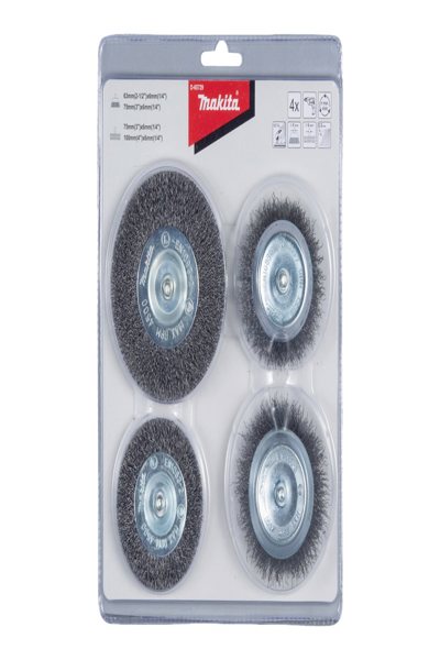 Brosse circulaire métallique Makita - pour peinture, rouille, revêtement