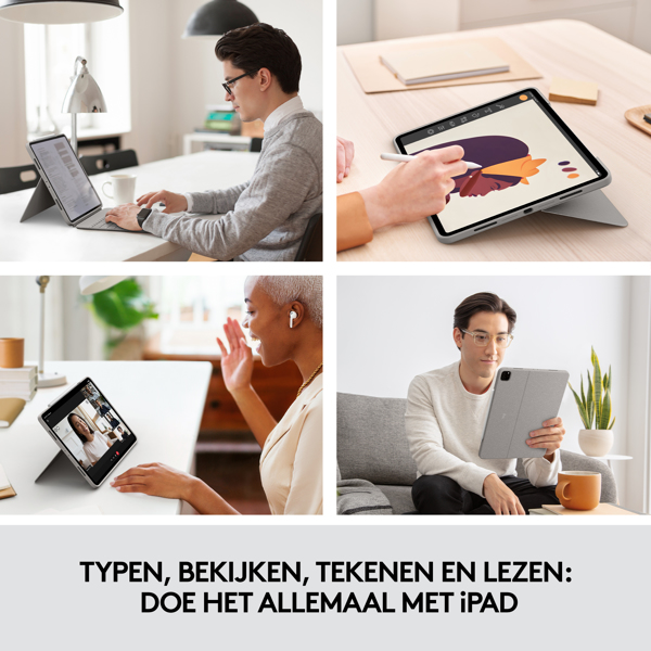 Logitech Combo Touch - Tangentbord och folio case - 920-010258