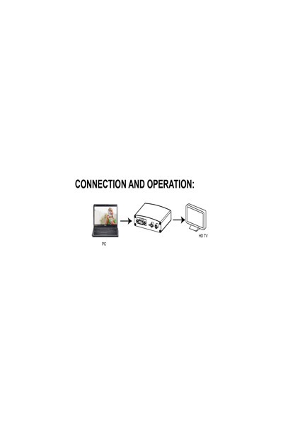 Convertisseur en ligne VGA + audio vers entrée HDMI VGA et sortie audio RCA HDMI