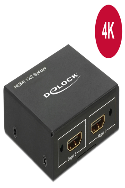 Delock HDMI-splitter 1 x HDMI in > 2 x HDMI ut 4K - 87701