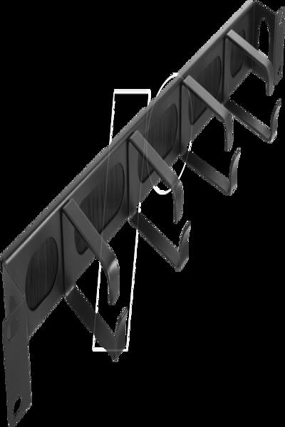 Delock Rackborste - 4 krokar, kabelingång på sidan - 67033