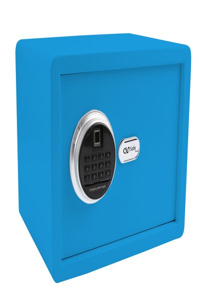 Olympia GOsafe 2.0 / 210FP - Freestanding safe - Blue - Code - Fingerprint reader - Key - 16 L - Polypropylene (PP) - 1 shelves