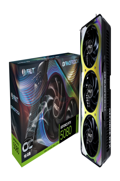 Palit RTX 5080 GameRock OC 16GB GDDR7 - Graphics card - PCI-Express