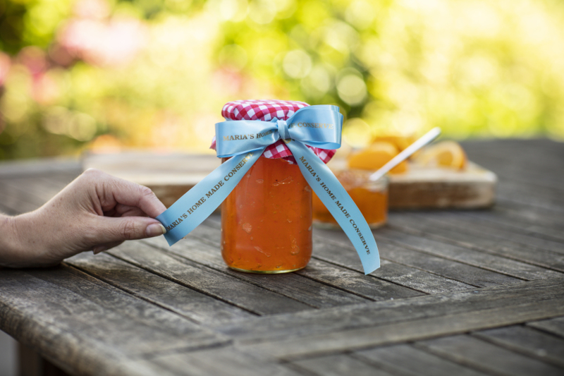 Brother TZe-RL54 - Satin - guld på ljusblått - TZERL54