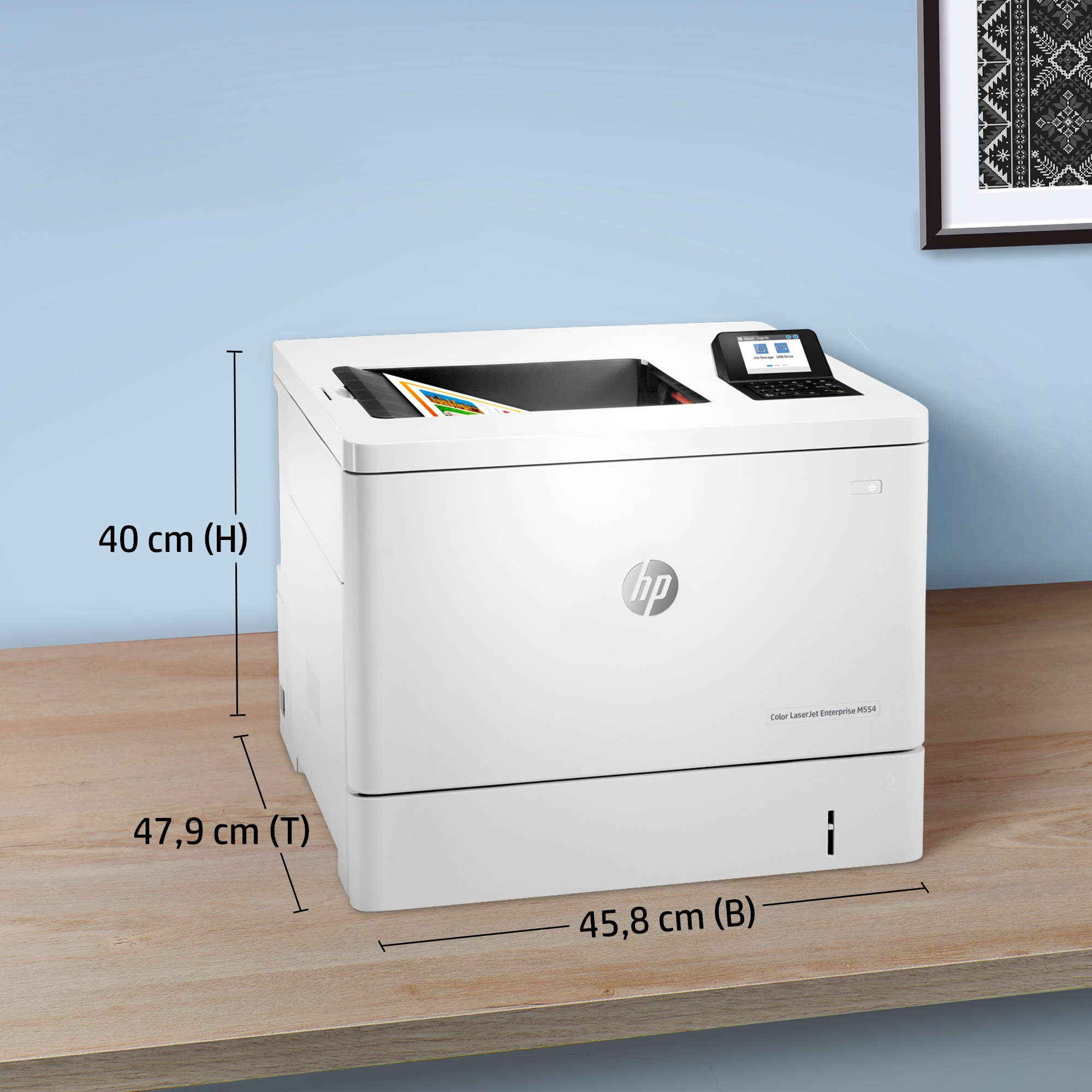 HP Color LaserJet Enterprise M554dn Printer - 7ZU81A