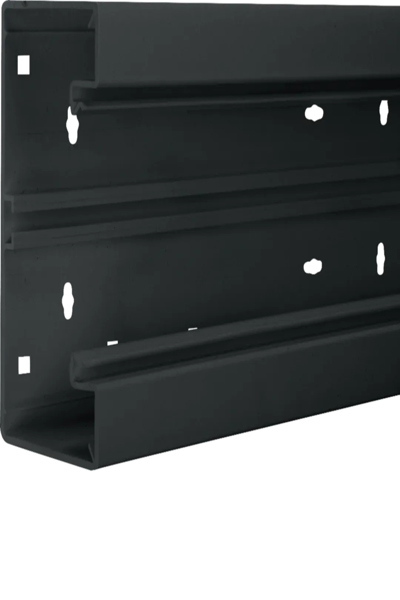 Caniveau de parapet Hager partie inférieure BR6517019011 65x170mm 80mm noir graphite.
