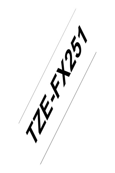Brother TZe-FX251 - Adhesive - black on white - TZEFX251