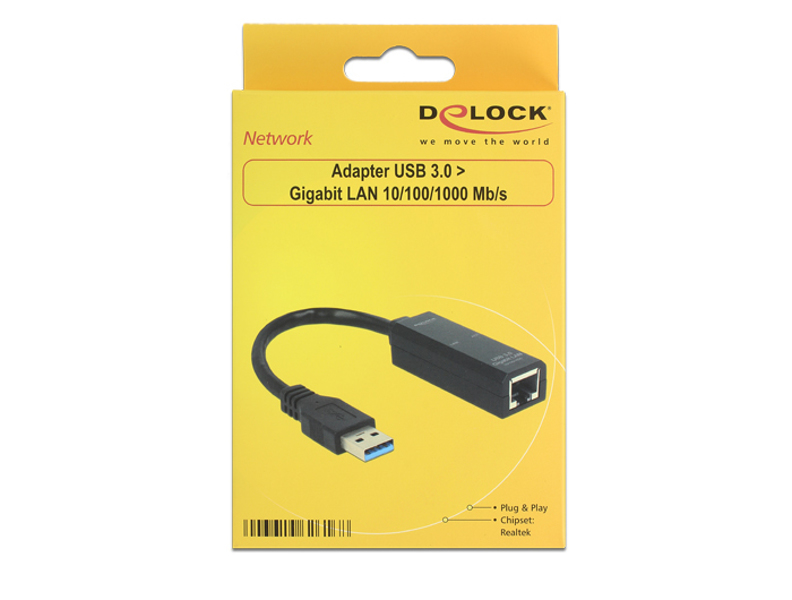 Delock Adapter USB3.0 > Gigabit LAN - network adapter - 62616