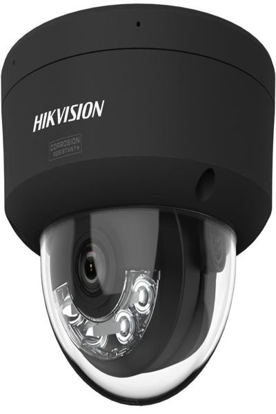 Caméra dôme fixe Hikvision 4 MP Smart Hybrid Light avec ColorVu (noire)