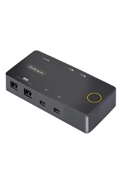 StarTech.com 2-portars USB-C KVM-switch, enkel 4K 60Hz HDMI-skärm, dubbla 100W strömförsörjningsportar, bussdriven, kompatibel med USB typ-C/USB4/Thunderbolt 3/4 - C2-H46-UC2-PD-KVM