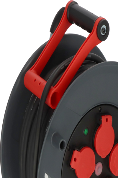 Brennenstuhl 9232400100, Svart, Röd, Plast, 5 AC-uttag, Rak, 40 m, IP44 - 9232400100