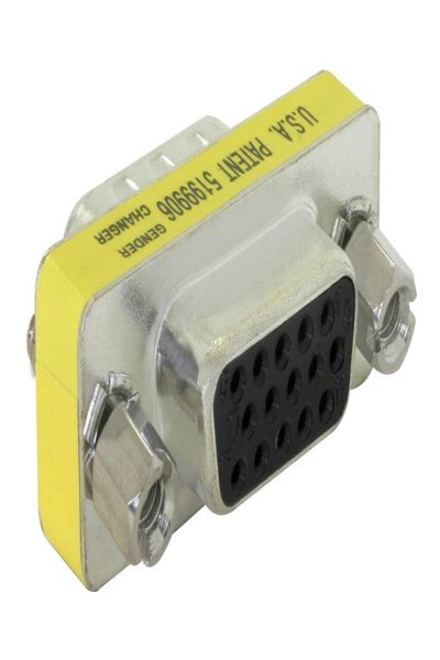 Delock VGA gender changer - HD-15 (VGA) (F) to HD-15 (VGA) (F) - 65001