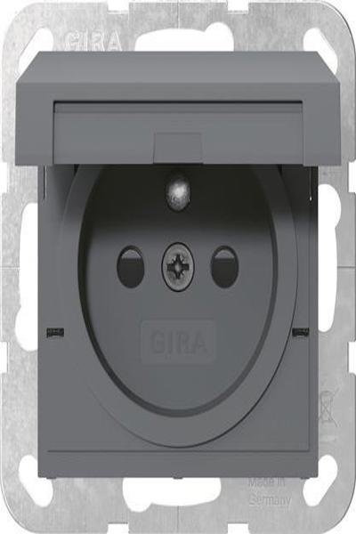 GIRA 448828 Socket Ground Pin KD+SH Anthracite