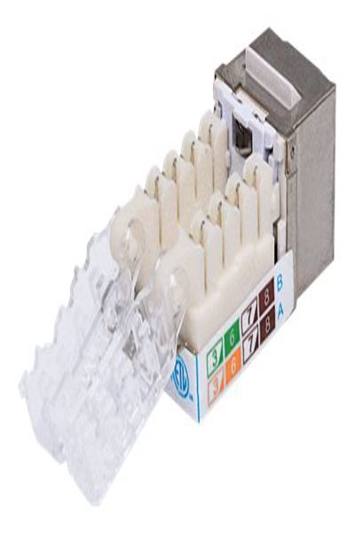 Intellinet Keystone-jack, Cat6A, FTP, verktygslös, låsfunktion, metallisk - 790789