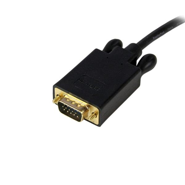 StarTech 15ft DisplayPort to VGA Adapter Cable DP to VGA Black - DisplayPort Cable - HD-15 (W) to DisplayPort (M) - 4.57 m - Snapped - Black - DP2VGAMM15B