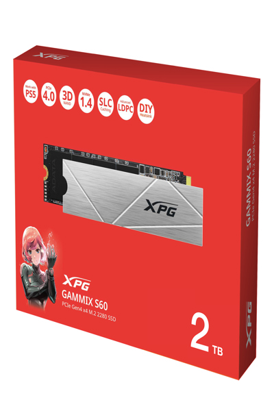 ADATA XPG GAMMIX S60 BLADE 2TB M.2 PCIe 4.0 x4 NVMe SSD - AGAMMIXS60-2T-CS