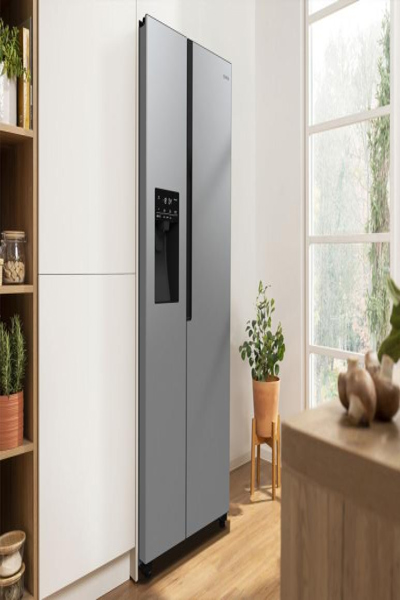Gorenje NRR9185ESXL, Freestanding, American door, Stainless steel, LED, Glass, 566 L - 744108