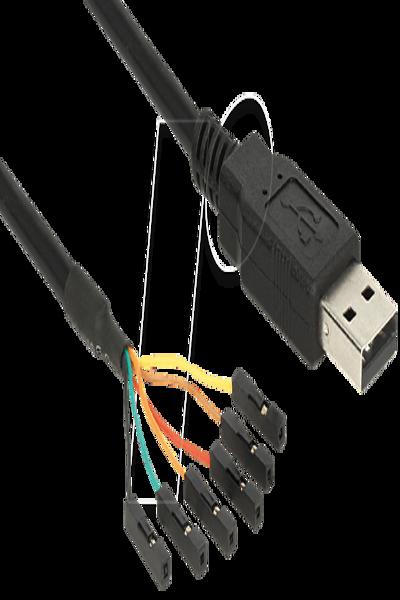 Delock Konverterare USB 2.0 > Seriell-TTL 6-stifts stiftkontakt individuellt 1,8 m (5 V) - 83786