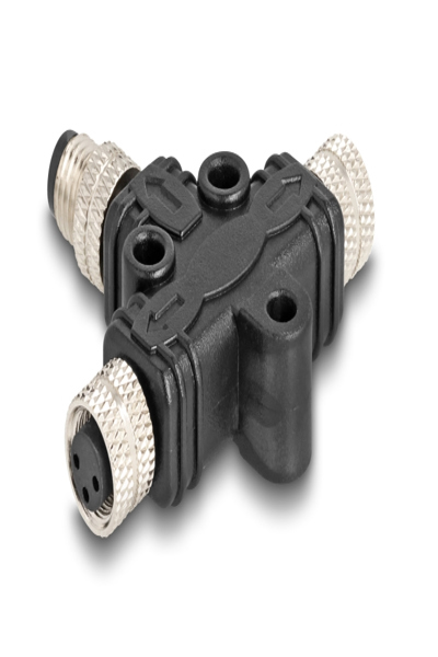 Delock Network splitter - 3 pin M8 (M) to 3 pin M8 (F)