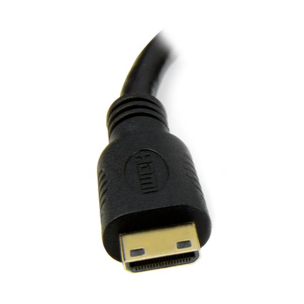 StarTech Mini HDMI to DVI-D Adapter - M/F - Video Connector - HDMI / DVI - 30/32 AWG - Mini HDMI, 19-pin (M) - DVI-D (F) - 20.32 cm - Double Insulated - Black (HDCDVIMF8IN) - HDCDVIMF8IN