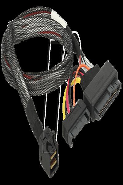 Delock SAS intern kabel - SFF-8643 (hane) till SATA-ström, U.2 (SFF-8639) - 84819