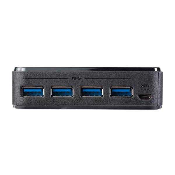 StarTech 4X4 USB 3.0 Peripheral Sharing Switch - 5 Gbit/s - Micro-USB Type-B - Black - Plastic - CE - FCC - REACH - 0 - 40 °C - HBS304A24A