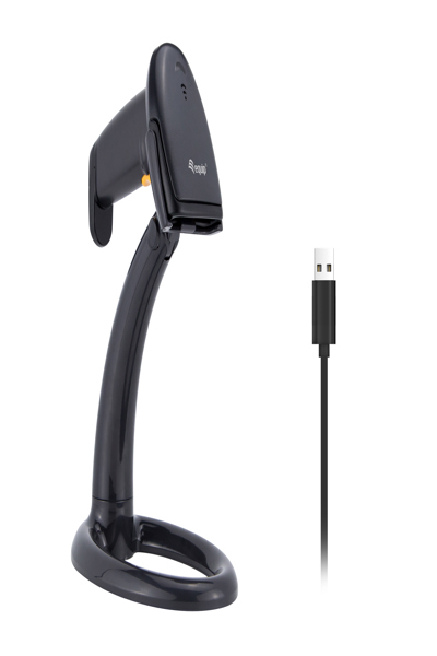 Equip USB 1D barcode scanner with stand