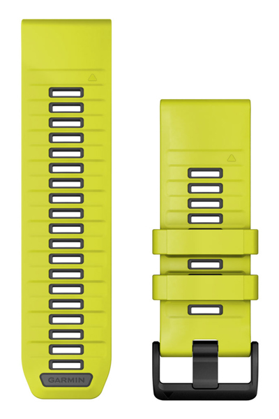 Bracelet silicone Garmin QuickFit Jaune/Graphite