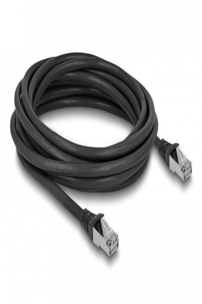 Delock Cat.6A S/FTP PUR Outdoor RJ45 Network Cable Black 5m - 80137