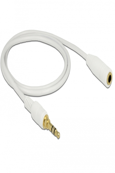 Delock 85577 - 3.5mm Male to 3.5mm Female Audio Extension Cable - 1 m - White - 85577