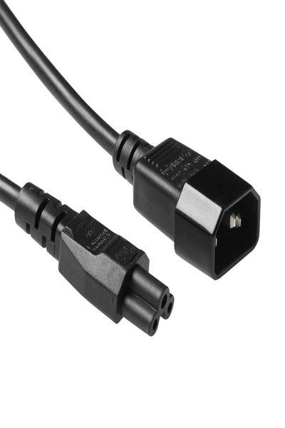 ACT Powercord C14 - C5 black 0.25 m - 0.25 m - IEC C14 - IEC C5 - 250 V - 2.5 A