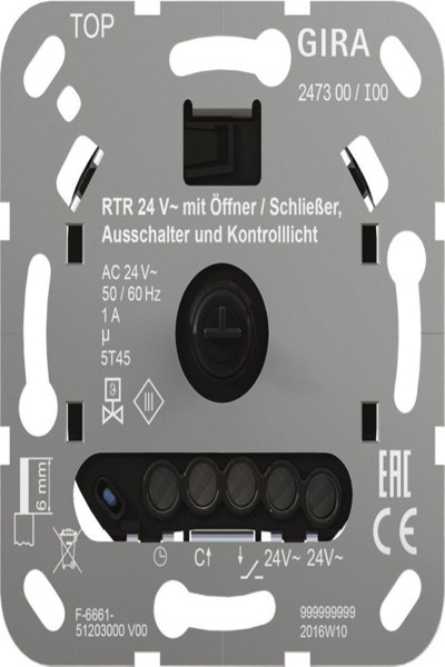 GIRA insert 247300 RTR 24 V OEff/Close Off+Control