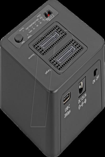 Delock USB 20 Gbps M.2 Dockingstation fÃƒÂ¼r 2 x NVMe PCIe SSD mit Klon- und - 64300