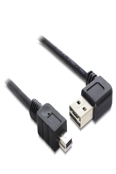 Delock Easy - Câble USB - USB (M) coudé gauche/droite, réversible vers mini-USB Type B (M)