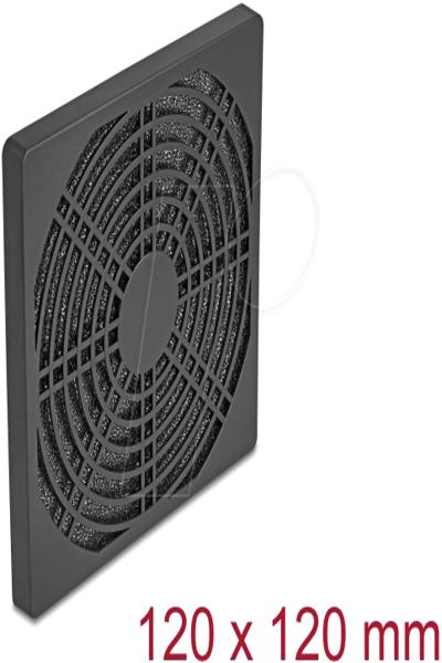 Delock Fan Grille with Dust Filter 120 x mm Black - 67313