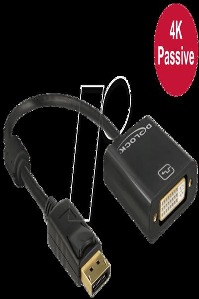Delock DisplayPort-adapter - DisplayPort (hane) till DVI-I (hona) - 62601