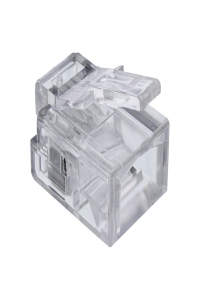 Fiche modulaire InLine 6P4C RJ11 pour sertissage sur câble rond - 10 pièces.