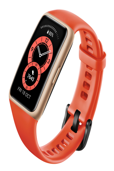 Huawei Band 6: Wristband Activity Tracker, AMOLED, Waterproof, Red - 55026636