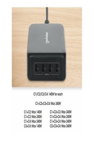 Manhattan 4-Port GaN USB Power Delivery-Ladestation - Power Supply - 102667