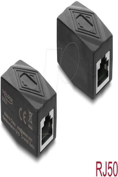 Delock Adapter Coupling RJ50 Socket to Shielded Black 90839 - 90839