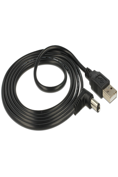 Delock Power cable - DC jack 5.5 x 2.1 mm (M) to USB (power only) (M) - 83578