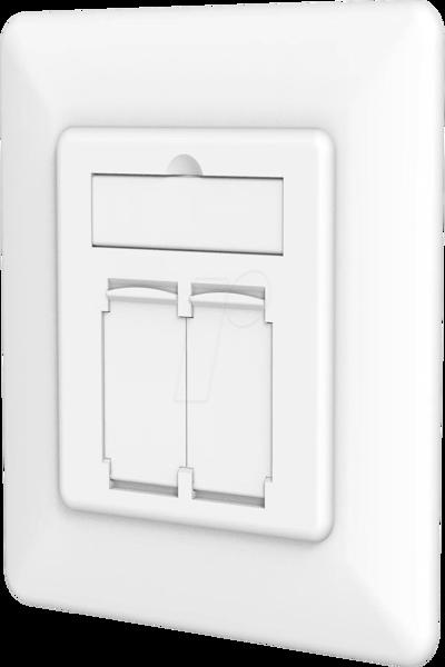 DIGITUS CAT 6A Klass EA Nätverksuttag, Designkompatibelt, Skärmat, Infälld montering - DN-9010/8-2