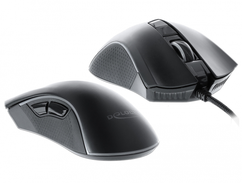 Delock 12670 - Right-hand - Optical - USB Type-A - 10000 DPI - Black - 12670