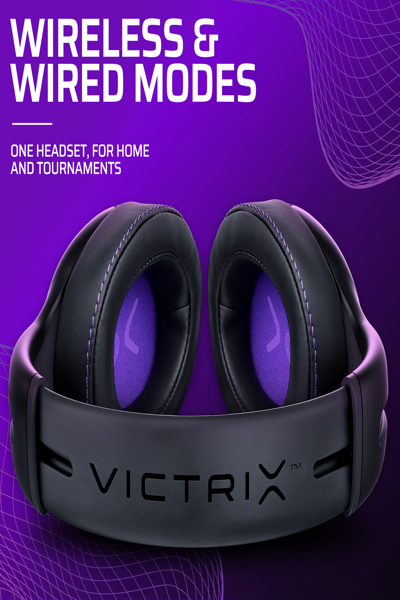 PDP Victrix Gambit Wireless Gaming Headset - Wired & Wireless - 20 - 20000 Hz - Gaming - 301 g - Headset - Black - Purple - 052-003-EU