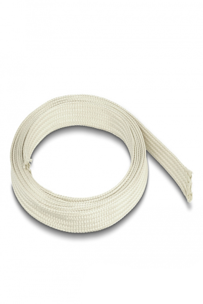 Delock Braided Sleeve made of nomex fibers 2 m x 10 mm white - Cable sleeve - White - 20893
